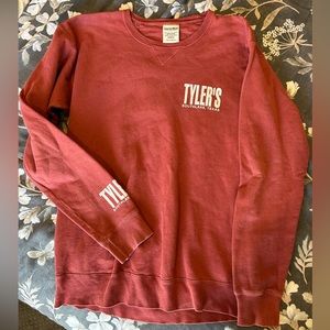 Tyler’s oversized sweatshirt, washed out look.